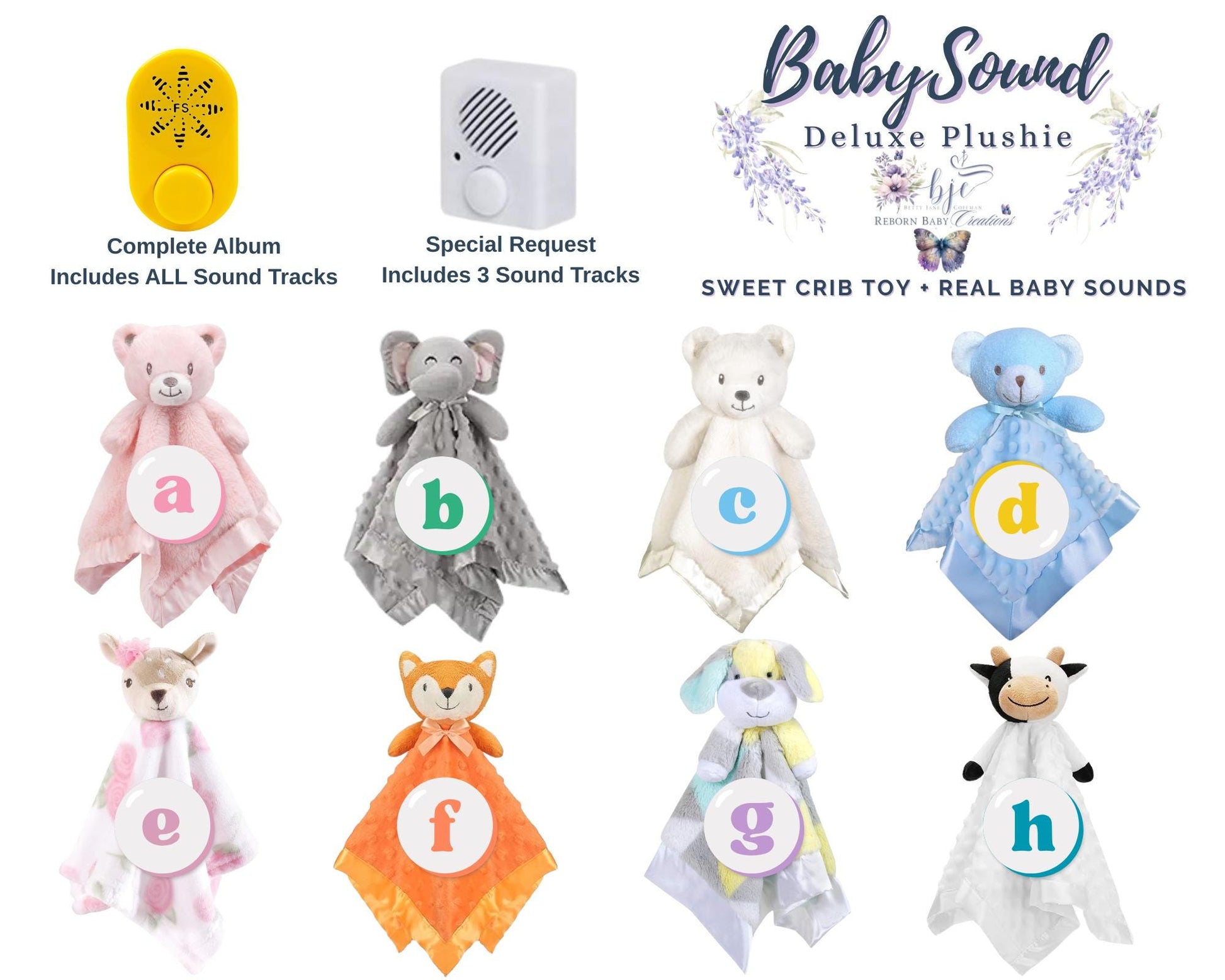 BabySound Plushie Will Help Bring Your Reborn Baby To Life! ***This is NOT a DOLL!
