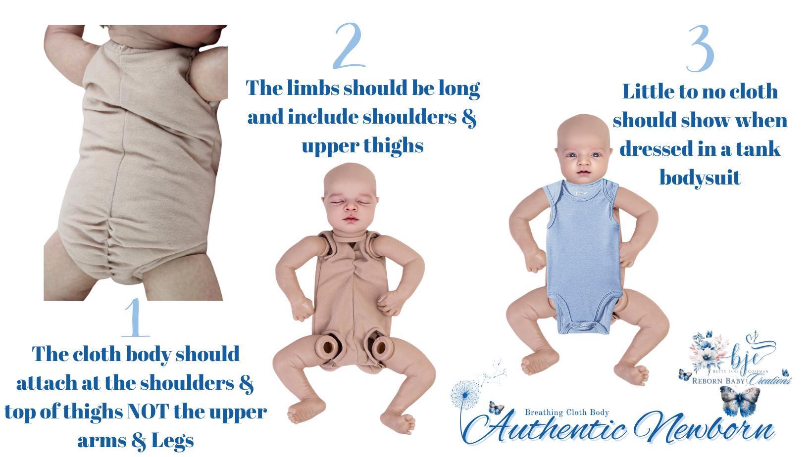 Replacement Body ~ Breathing & Weighted Cloth Body For Your Favorite Reborn Baby