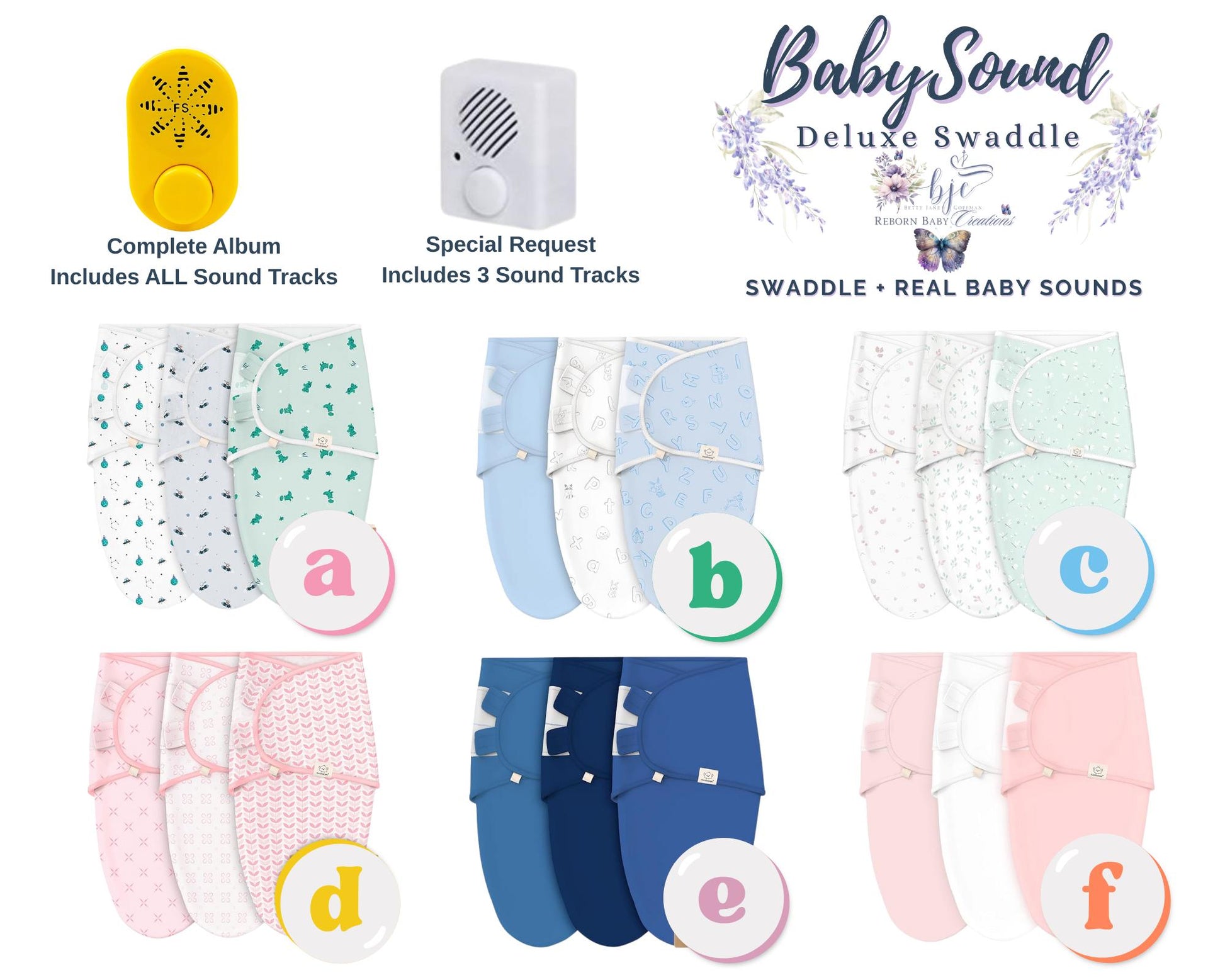 Sound Swaddle For Reborn Baby Real Sounds ***This is NOT a DOLL!