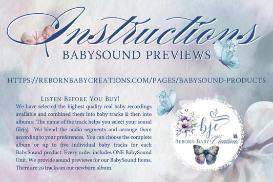 Reborn Voice Sound Box Floral BabySound Bib