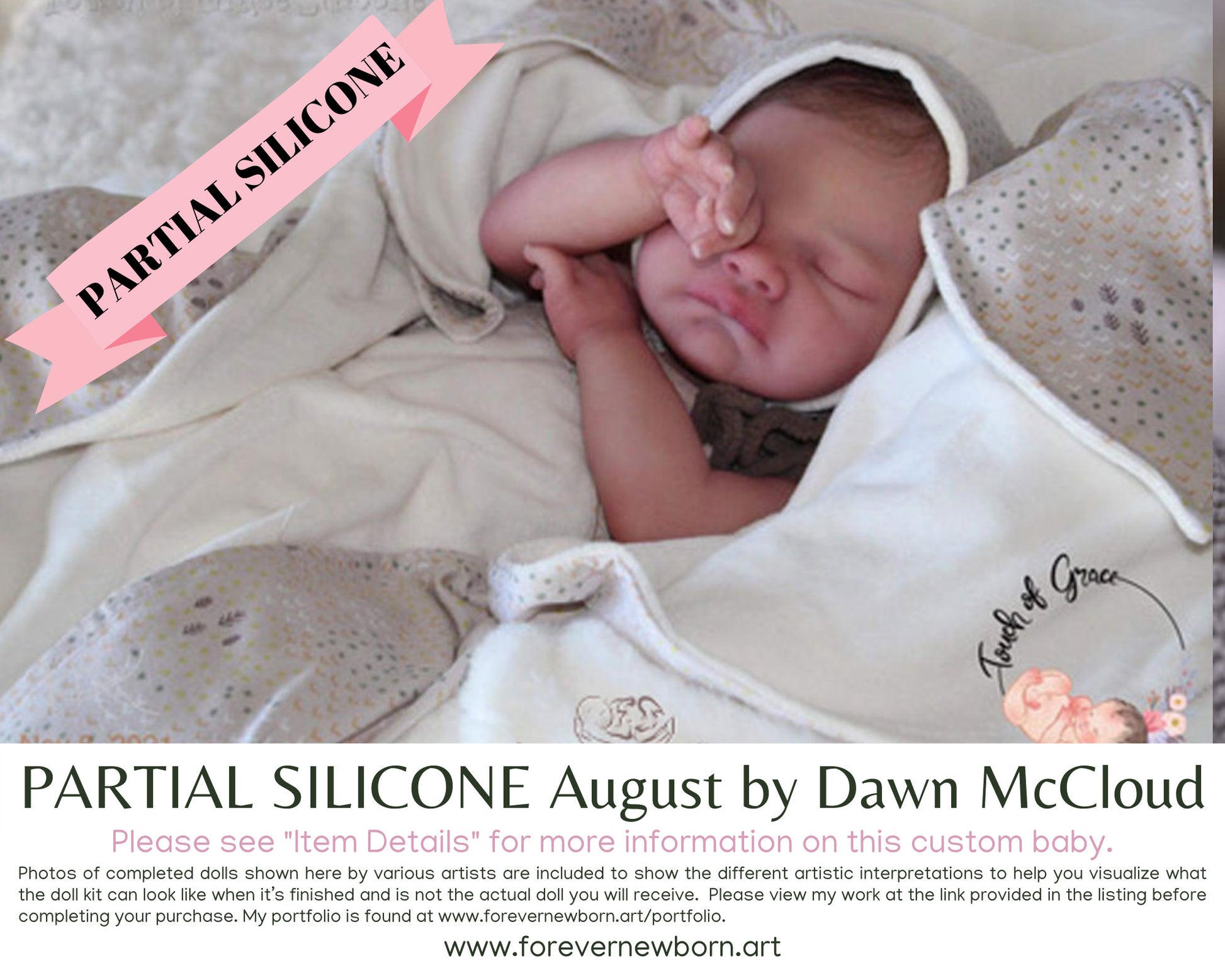 SiLiCoNe BaBy August by Dawn McCloud (22"+Full Limbs) with cloth body. Extended Processing Time May Be Required. ASK FIRST!