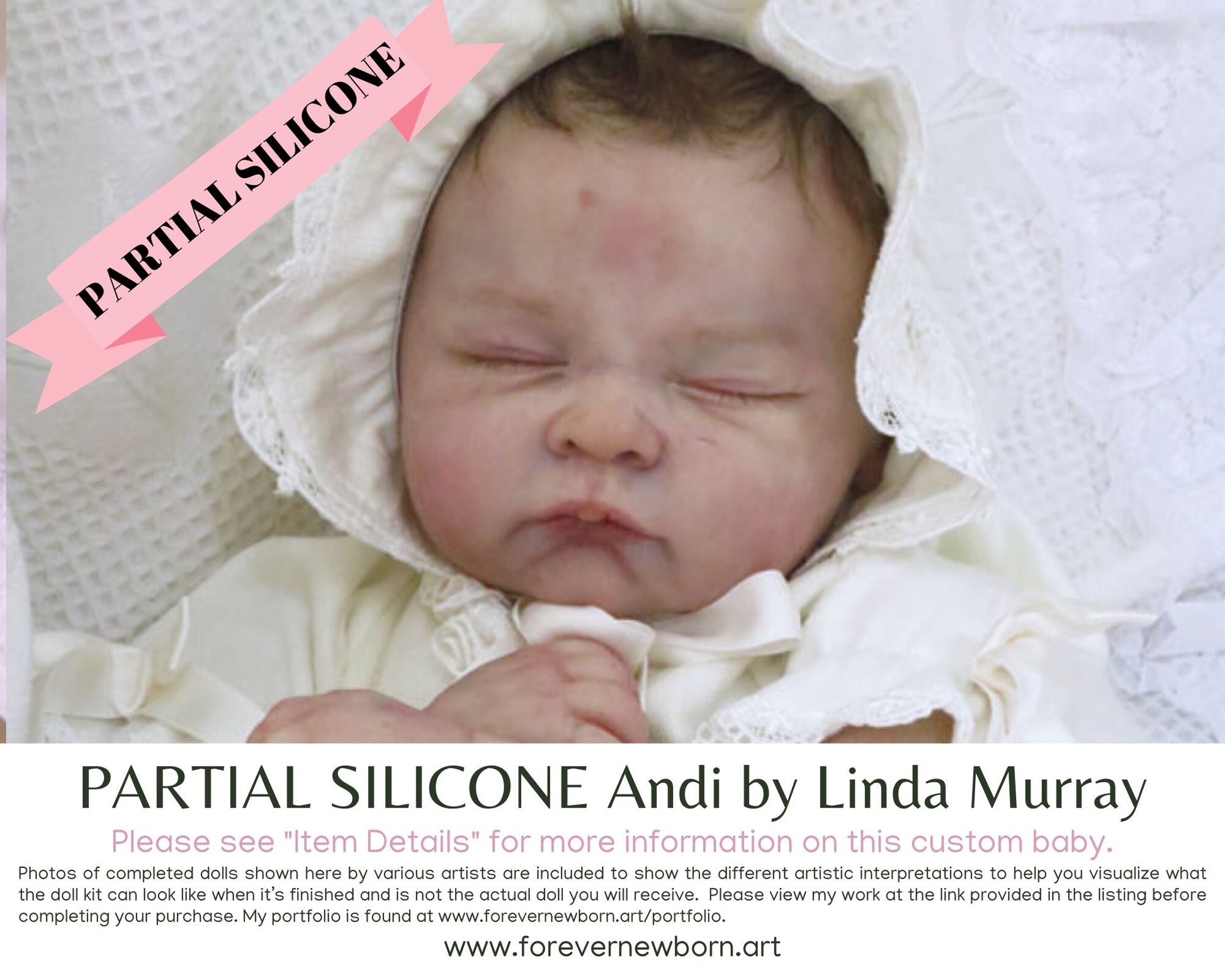SiLiCoNe BaBy Andi by Linda Murray (20"+ 3/4 Limbs) with cloth body. Extended Processing Time May Be Required. ASK FIRST!