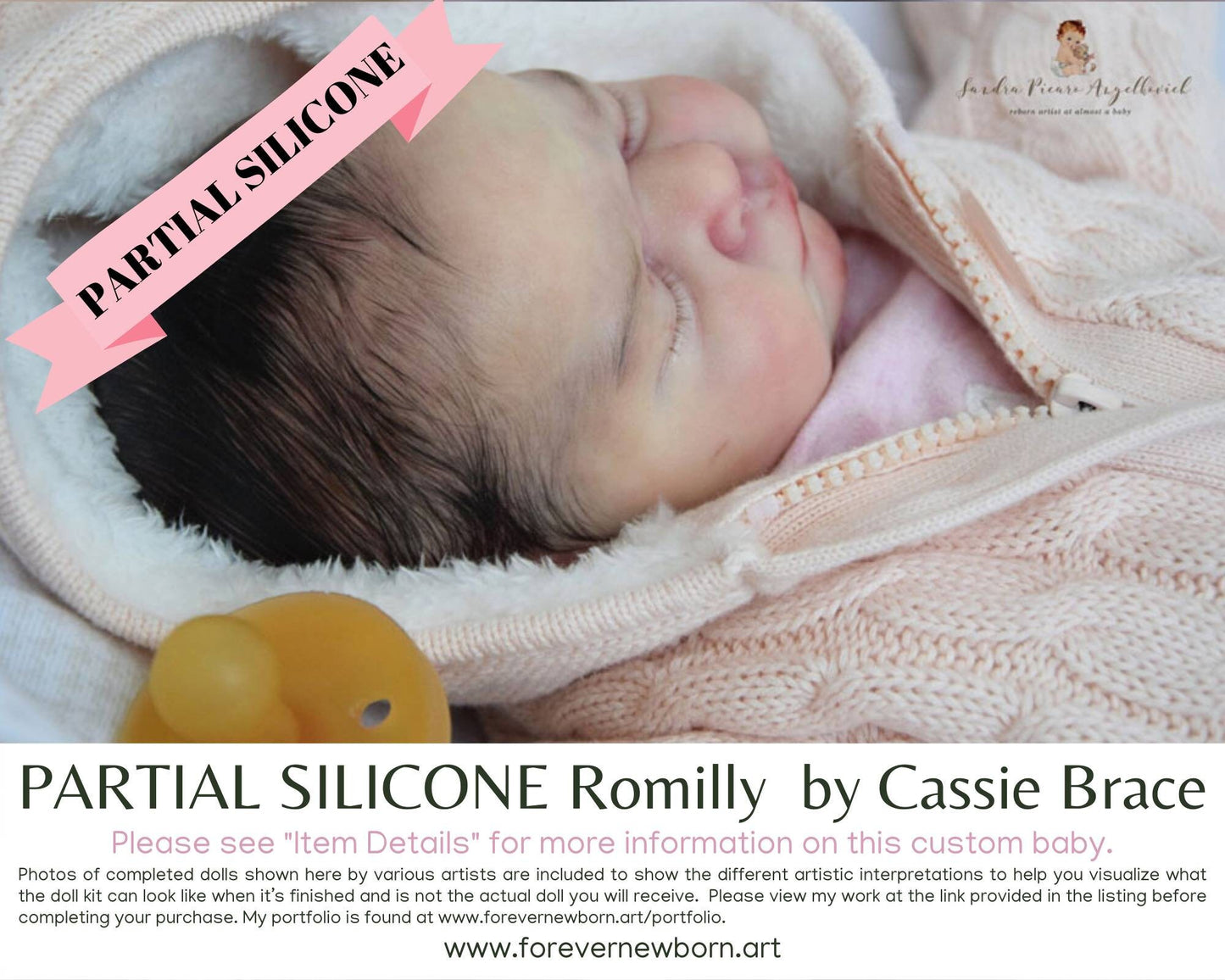SiLiCoNe BaBy Romilly by Cassie Brace (18"+ Full Limbs) with cloth body. Extended Processing Time May Be Required. ASK FIRST!