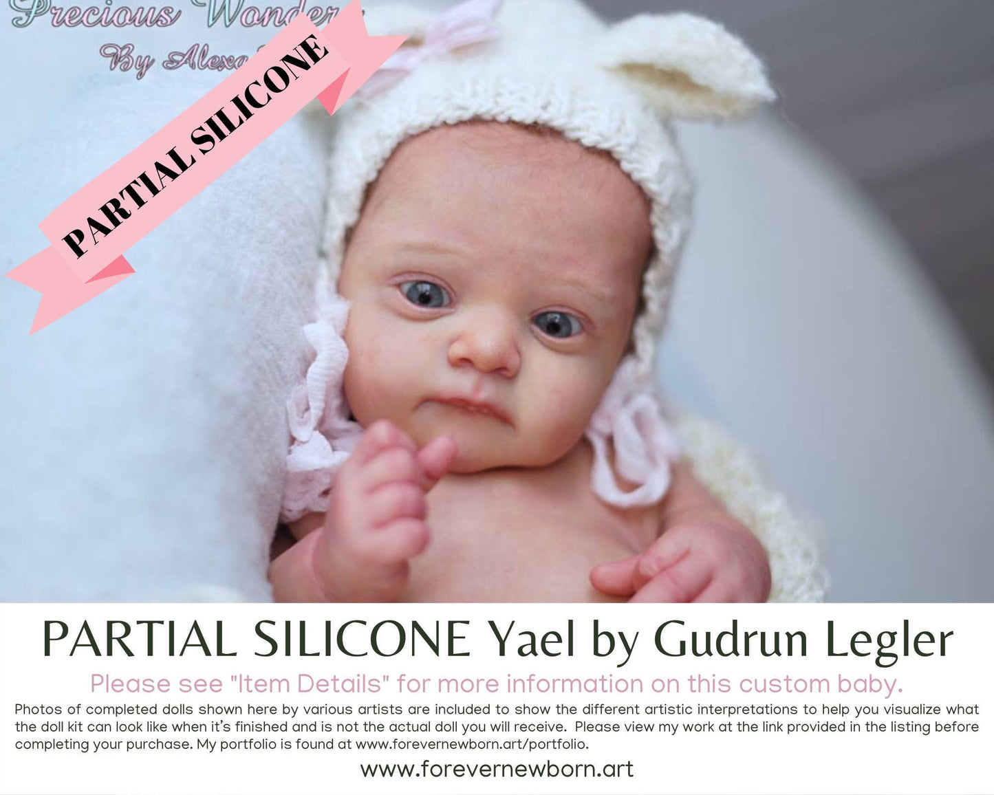 SiLiCoNe BaBy Yael by Gudrun Legler (20"+ Full Limbs) with cloth body. Extended Processing Time May Be Required. ASK FIRST!