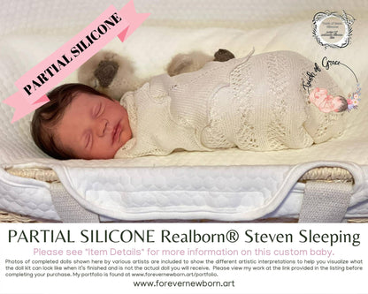 SiLiCoNe BaBy Realborn® Steven Sleeping (18.5"+ Full Limbs) with cloth body. Extended Processing Time May Be Required. ASK FIRST!