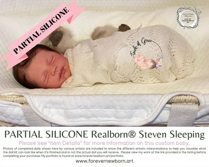 SiLiCoNe BaBy Realborn® Steven Sleeping (18.5"+ Full Limbs) with cloth body. Extended Processing Time May Be Required. ASK FIRST!