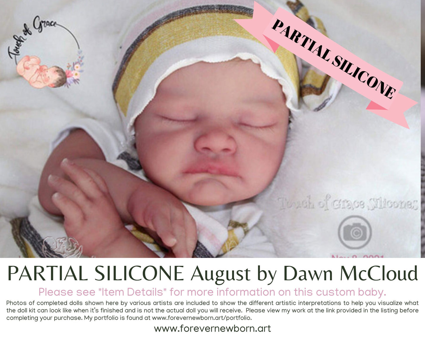 SiLiCoNe BaBy August by Dawn McCloud (22"+Full Limbs) with cloth body. Extended Processing Time May Be Required. ASK FIRST!