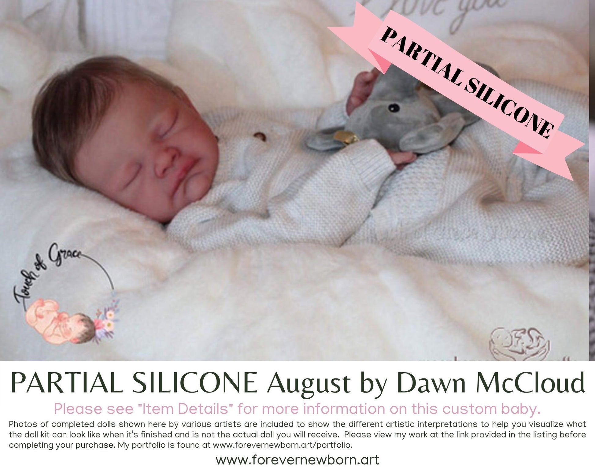 SiLiCoNe BaBy August by Dawn McCloud (22"+Full Limbs) with cloth body. Extended Processing Time May Be Required. ASK FIRST!