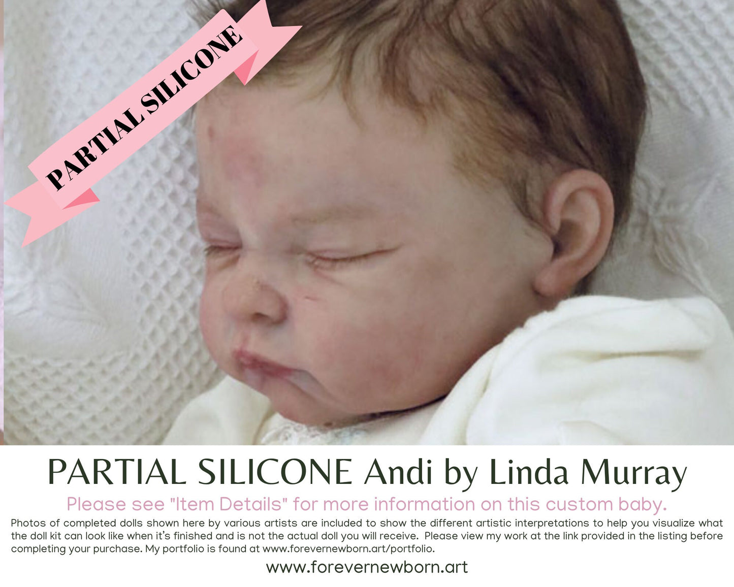 SiLiCoNe BaBy Andi by Linda Murray (20"+ 3/4 Limbs) with cloth body. Extended Processing Time May Be Required. ASK FIRST!