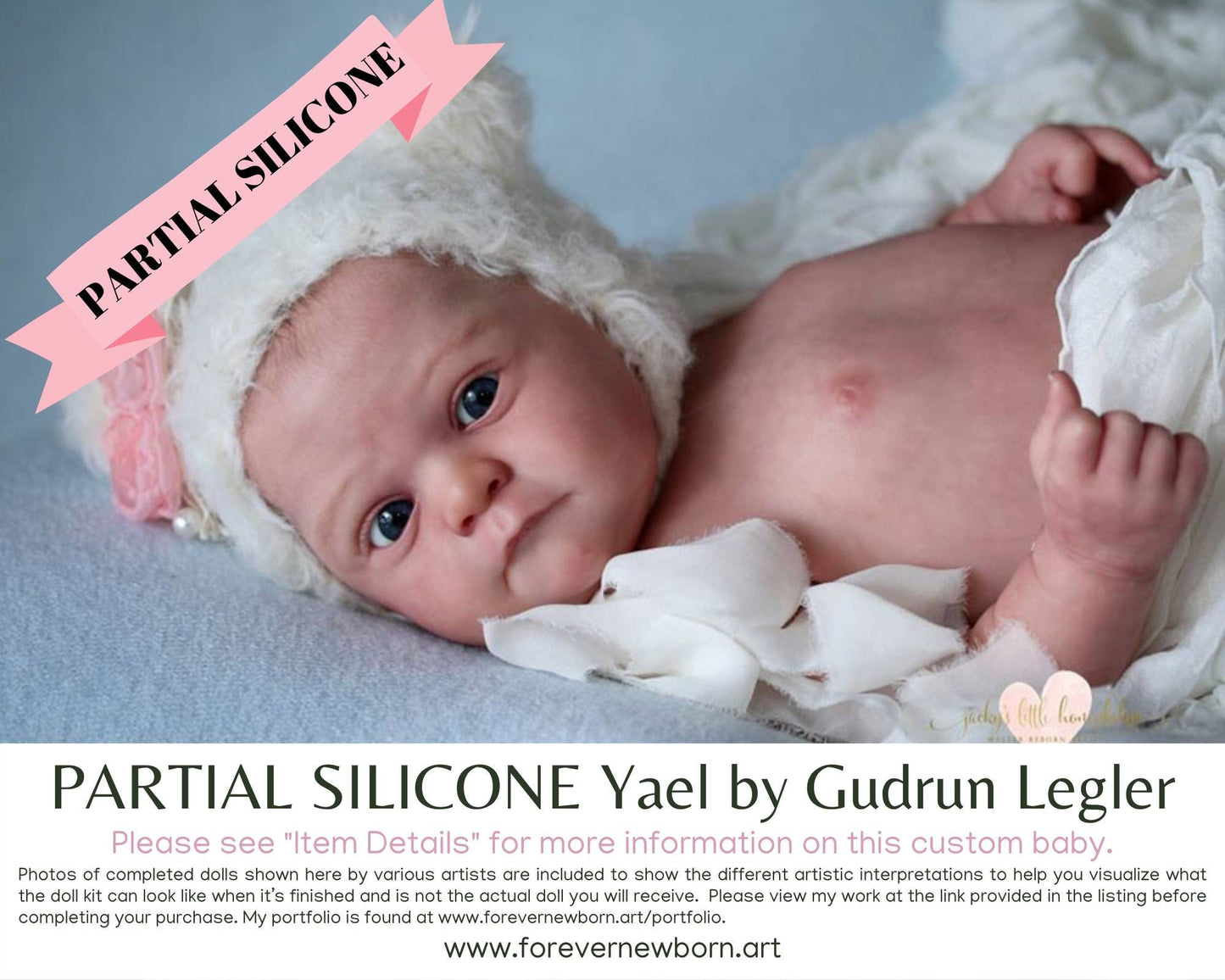 SiLiCoNe BaBy Yael by Gudrun Legler (20"+ Full Limbs) with cloth body. Extended Processing Time May Be Required. ASK FIRST!
