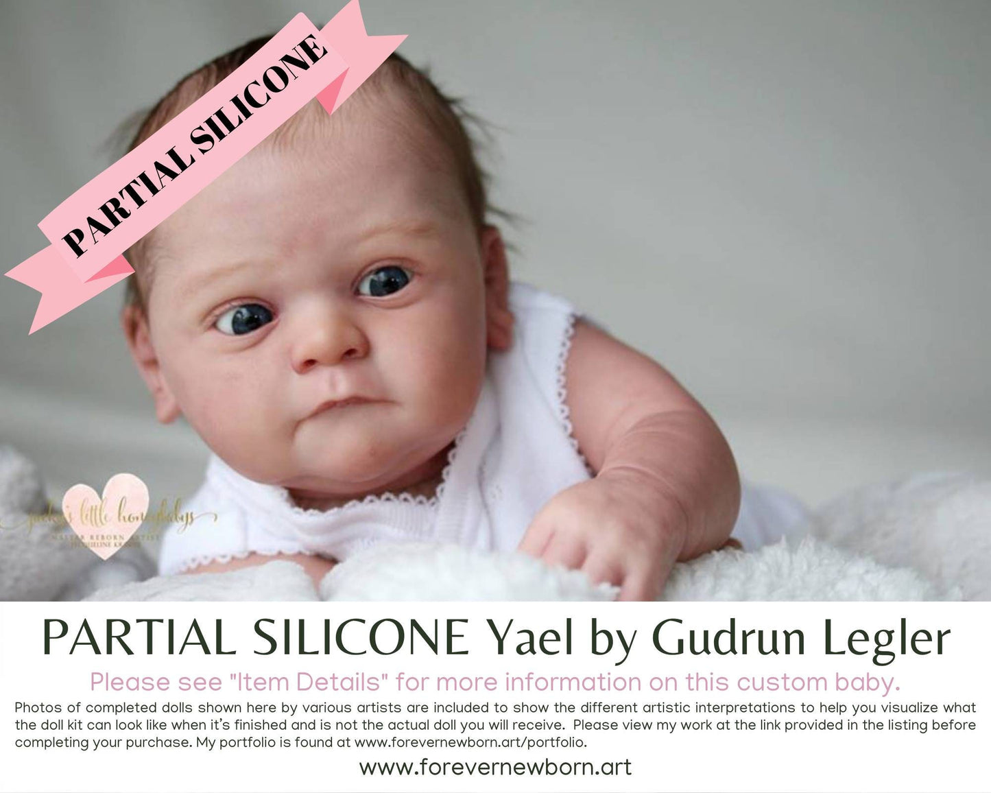 SiLiCoNe BaBy Yael by Gudrun Legler (20"+ Full Limbs) with cloth body. Extended Processing Time May Be Required. ASK FIRST!