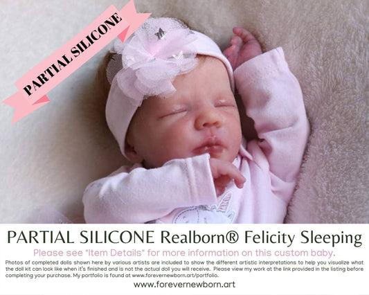 SiLiCoNe BaBy Realborn® Felicity Sleeping (18.75"+ Full Limbs) with cloth body. Extended Processing Time May Be Required. ASK FIRST!