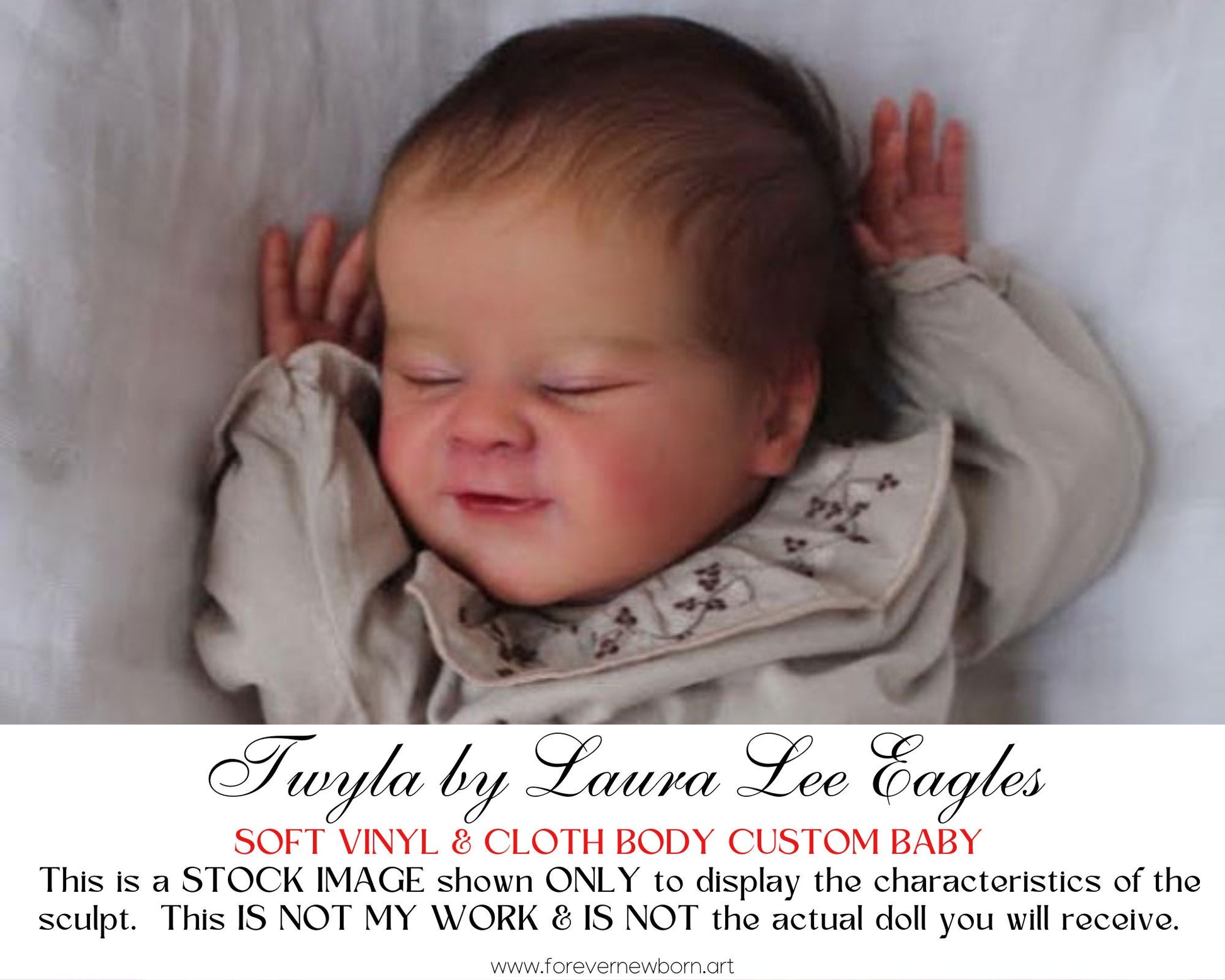 Ultra-Realistic ReBoRn BaBy ~ Twyla by Laura Lee Eagles **Examples Of My Work Included (18 1/2" + Full Limbs)