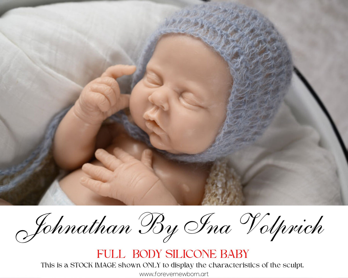 Custom FULL-BODY **Boy** Silicone Johnathan By Ina Volprich (18 inches 7.5 lbs) *includes pictures of my own work in silicone.