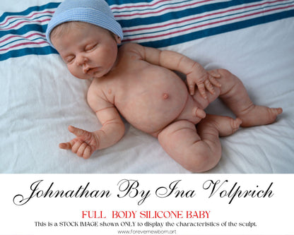 Custom FULL-BODY **Boy** Silicone Johnathan By Ina Volprich (18 inches 7.5 lbs) *includes pictures of my own work in silicone.