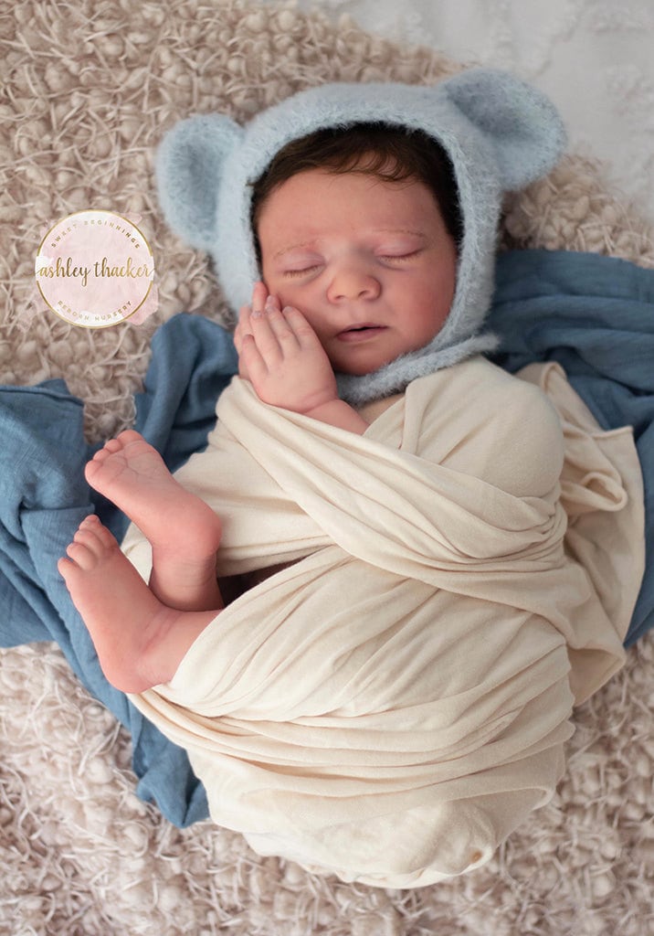 SiLiCoNe BaBy Realborn® Jameson Asleep (19"+ Full Limbs) with cloth body. Extended Processing Time May Be Required. ASK FIRST!