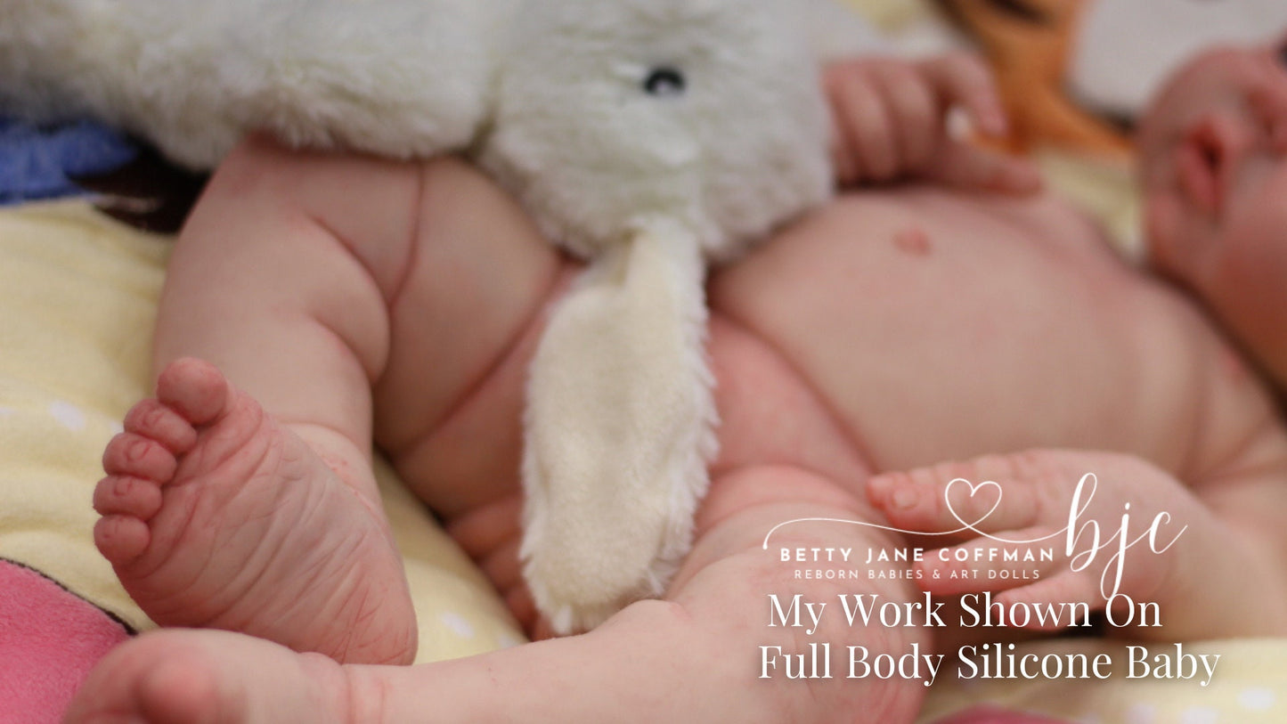 Full Body Silicone Baby Leilani by Laurie Sullivan Roy (19 inches 7.5 lbs) *includes pictures of my own work in silicone.