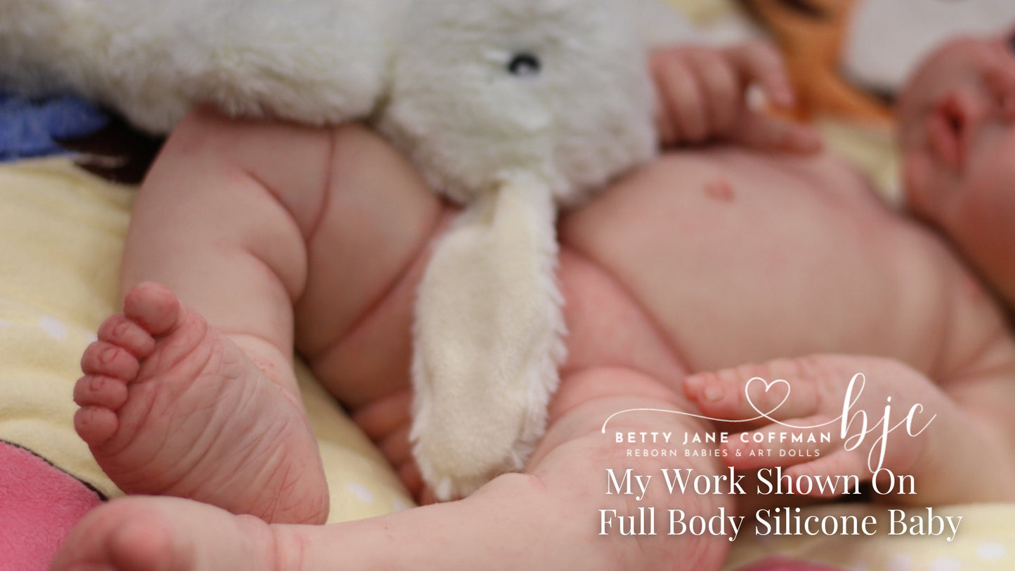 Drink & Wet + Armatures - FULL-BODY SILICONE Preemie Kairi / Kian by Elena Westbrook (14 inches 3 lbs 3 oz)