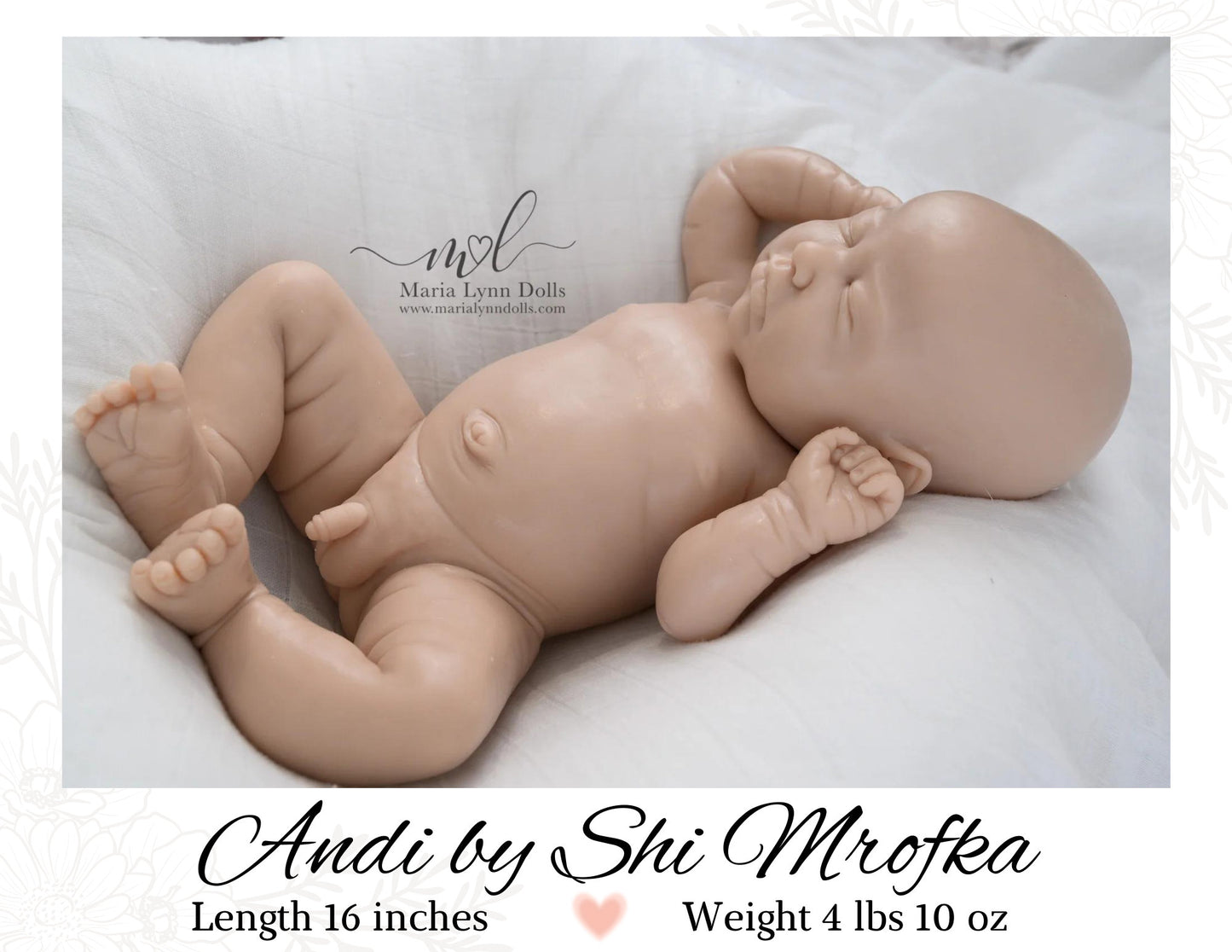 Drink & Wet + Armatures - FULL-BODY SILICONE Andi by Shi Mrofka (16 inches 4 lbs 10 oz)