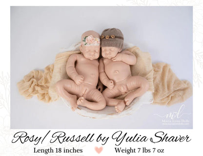 Full Body Silicone Baby Rosy/Russell by Yulia Shaver (18 inches 7 lbs 7 oz) *includes pictures of my own work in silicone.