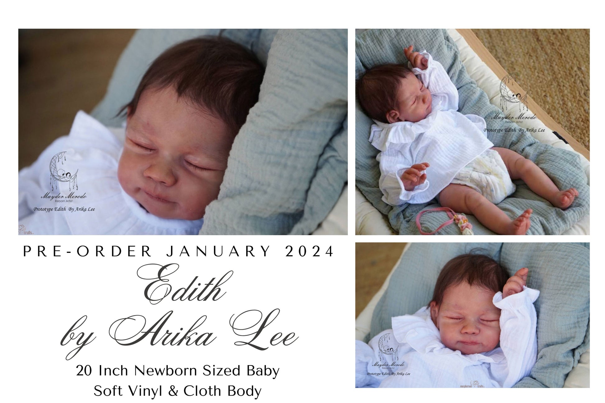 Beautiful Reborn Baby Dolls ~ CuStOm Edith By Arika Lee 20" Full Limbs