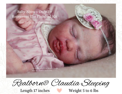 SiLiCoNe BaBy Realborn® Claudia Sleeping (18" Full Limbs) with cloth body. Extended Processing Time May Be Required. ASK FIRST!