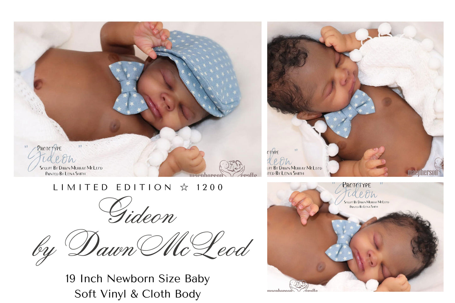 Beautiful Reborn Baby Dolls ~ CuStOm Gideon by Dawn McLeod 19" Full Limbs