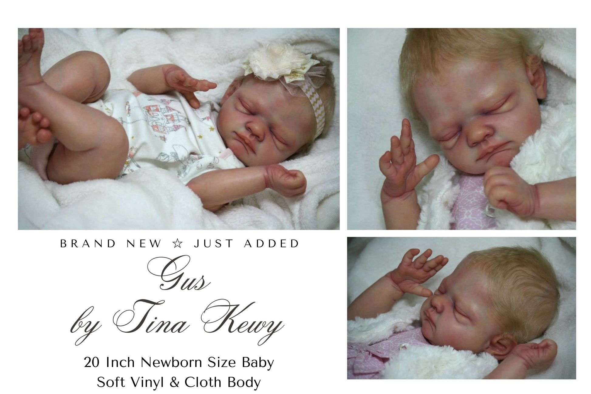 Ultra-Realistic ReBoRn BaBy ~ Gus By Tina Kewy 20" Full Limbs