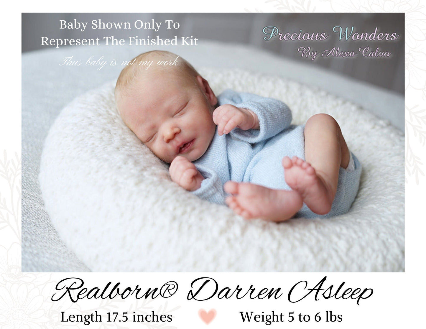 ECONOMY Baby Custom Realborn® Darren Asleep (19"+Full Limbs)