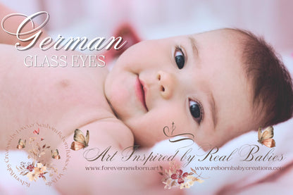 German Glass Eyes for your custom reborn baby. *Purchase of custom baby is REQUIRED. *Add-On Item