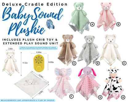 Reborn BabySound Plushie *Crib Edition* PLUS Long Play BabySound System ~ Bring Your Reborn Baby To Life!