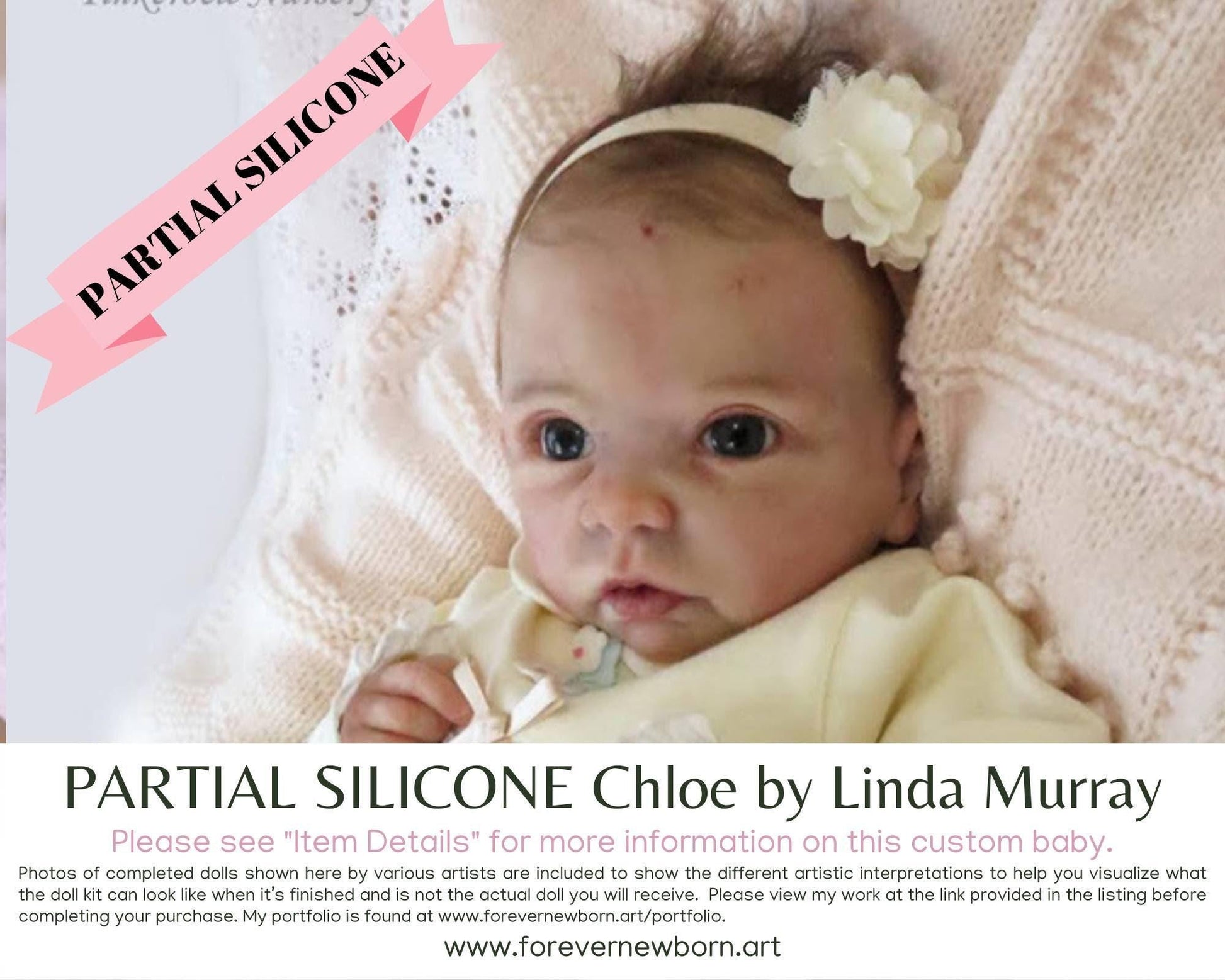 Chloe by Linda Murray (19"+ Full Limbs) with cloth body. Extended Processing Time May Be Required. ASK FIRST!