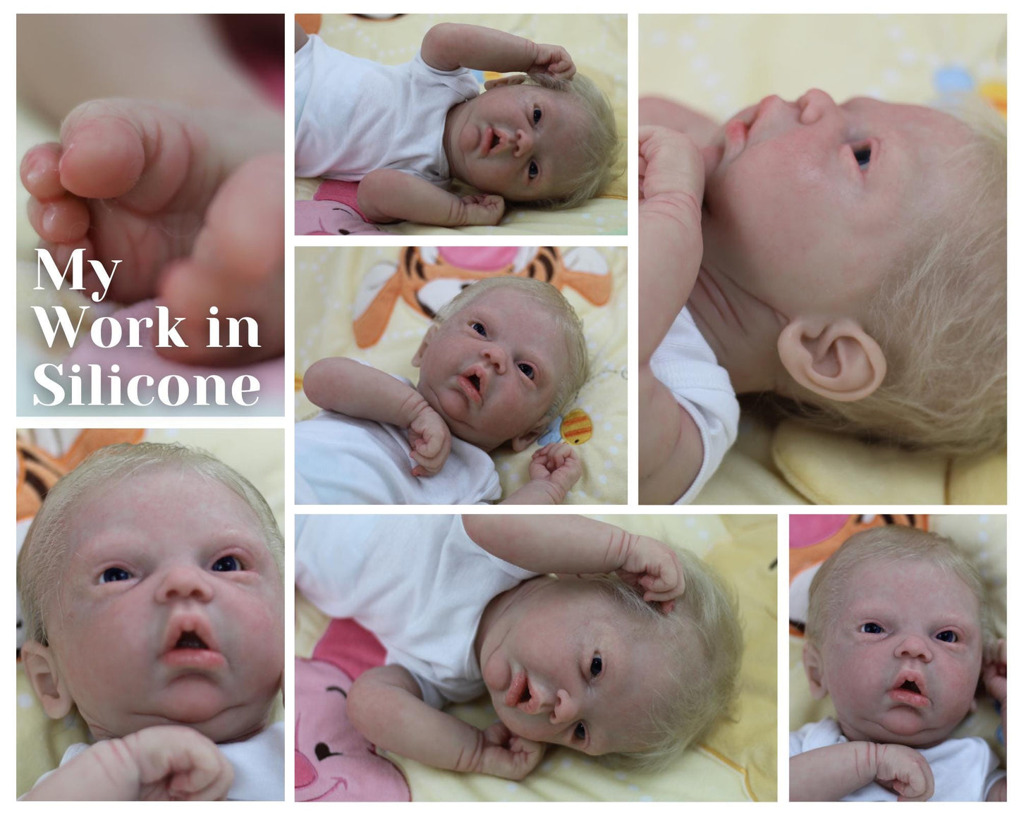 Realborn Steven Sleeping: Partial Silicone Cloth Body Doll (18.5" Full Limbs)