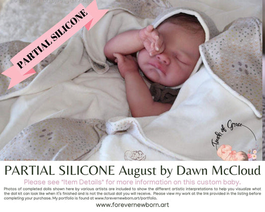 Partial Silicone Baby Doll: August by Dawn McCloud (22" + Full Limbs)