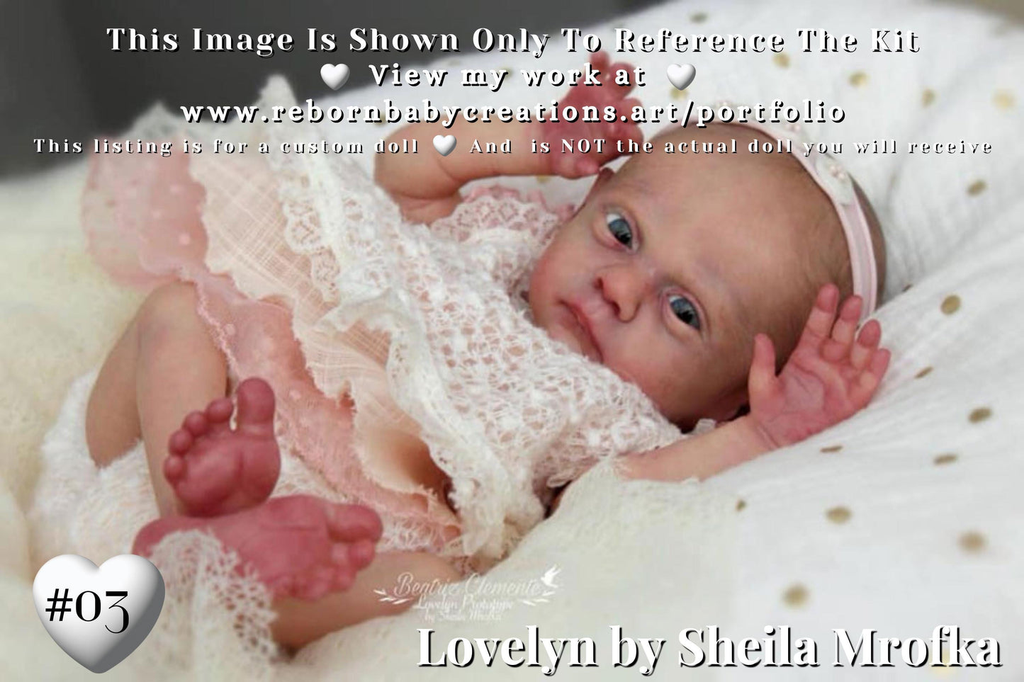 Affordable Options Lifelike Reborn Babies ~ Custom Lovelyn by Sheila Mrofka (17"+Full Limbs)
