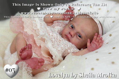 Affordable Options Lifelike Reborn Babies ~ Custom Lovelyn by Sheila Mrofka (17"+Full Limbs)