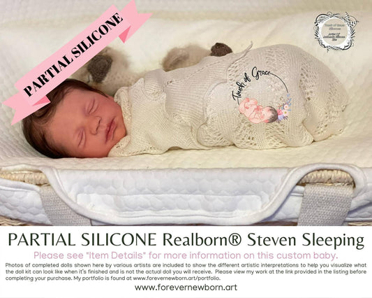 Realborn® Steven Sleeping (18.5"+ Full Limbs) with cloth body. Extended Processing Time May Be Required. ASK FIRST!