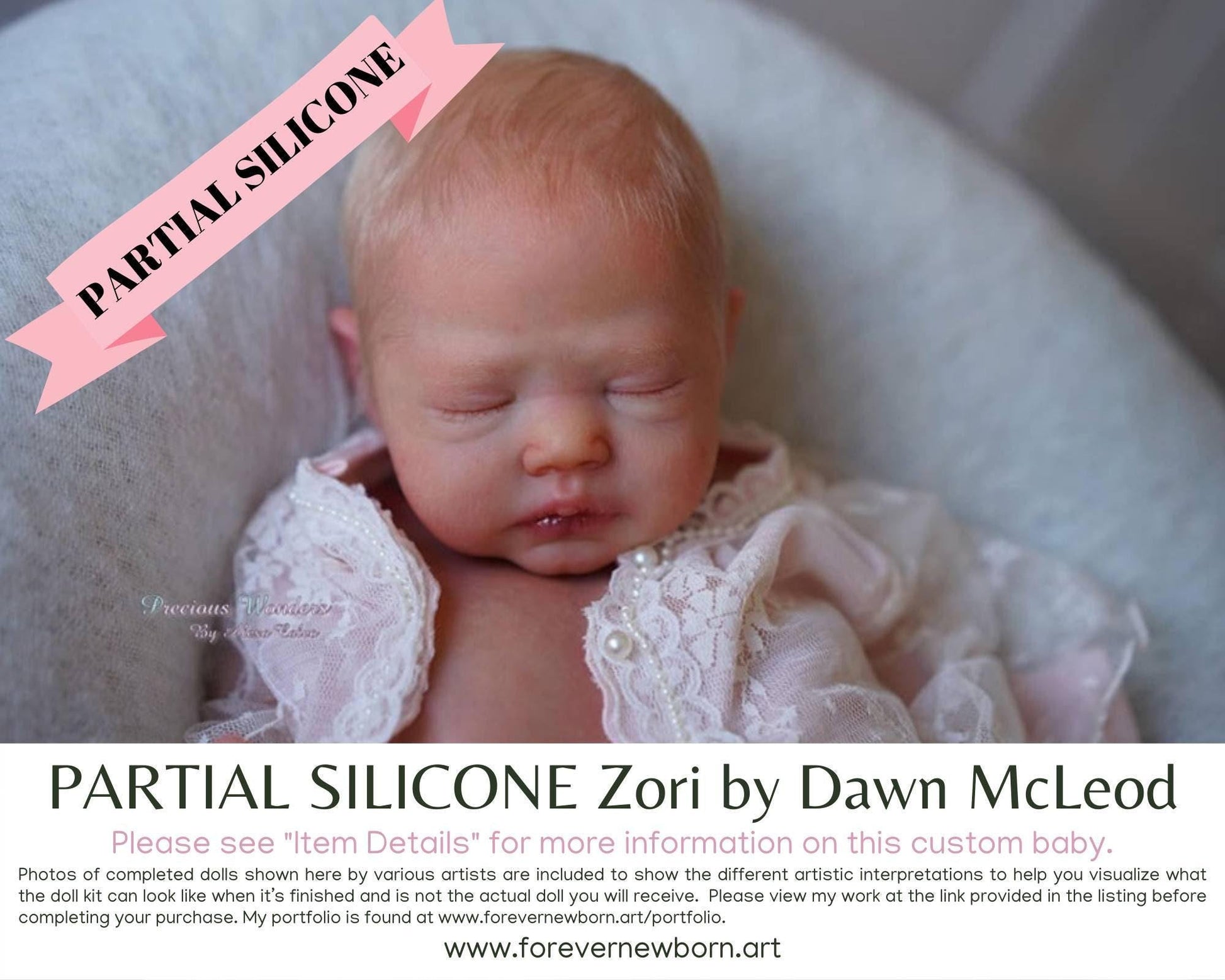 Zori Partial Silicone Baby Doll (16" + Full Limbs)