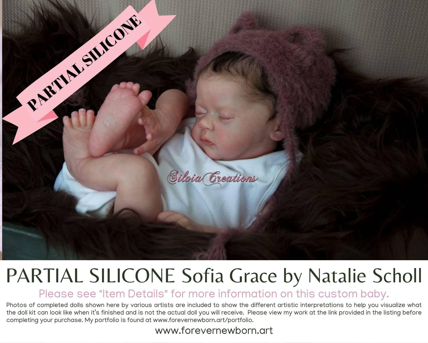 Sofia Grace Partial Silicone Baby Doll (18" + Full Limbs)