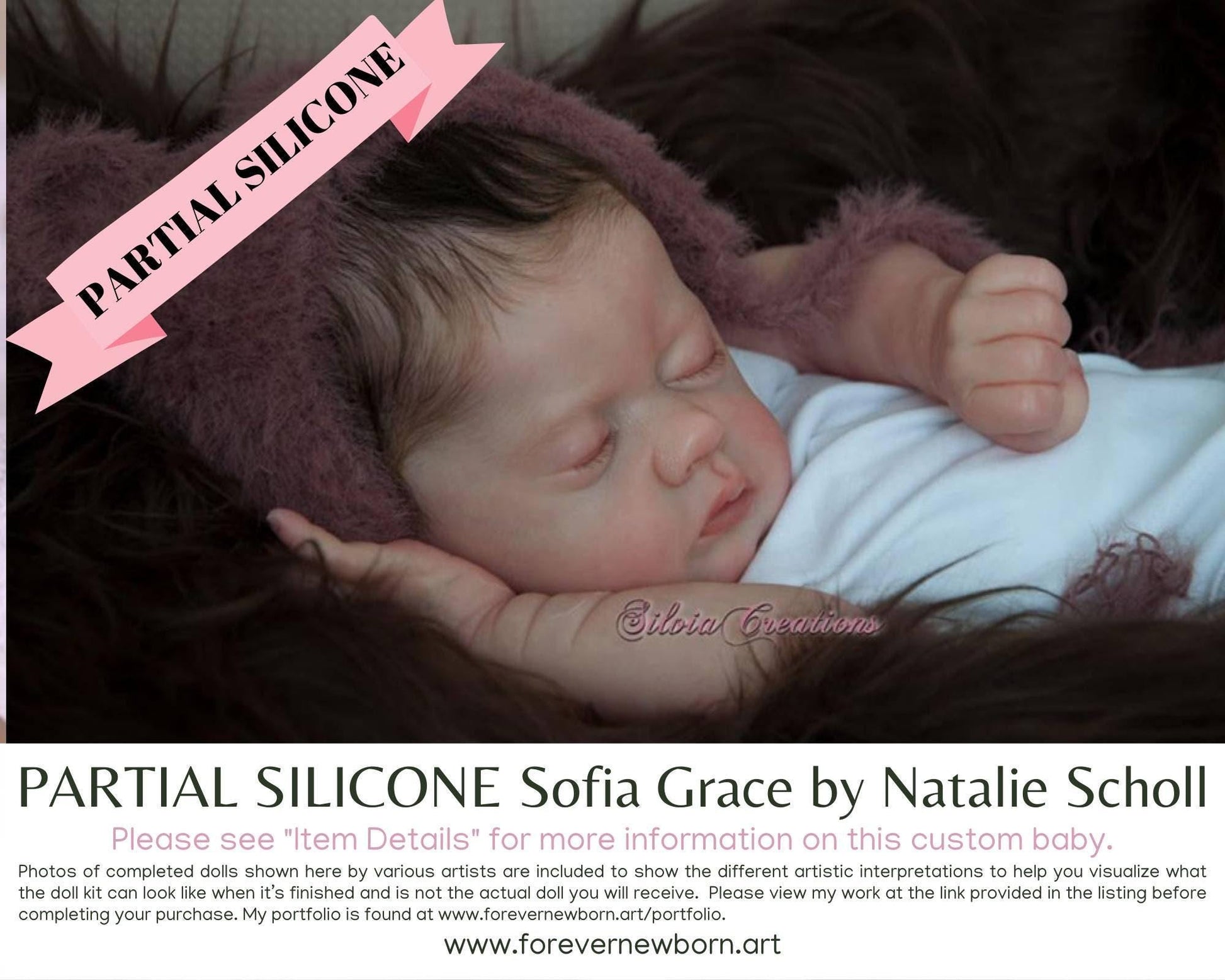 Sofia Grace Partial Silicone Baby Doll (18" + Full Limbs)
