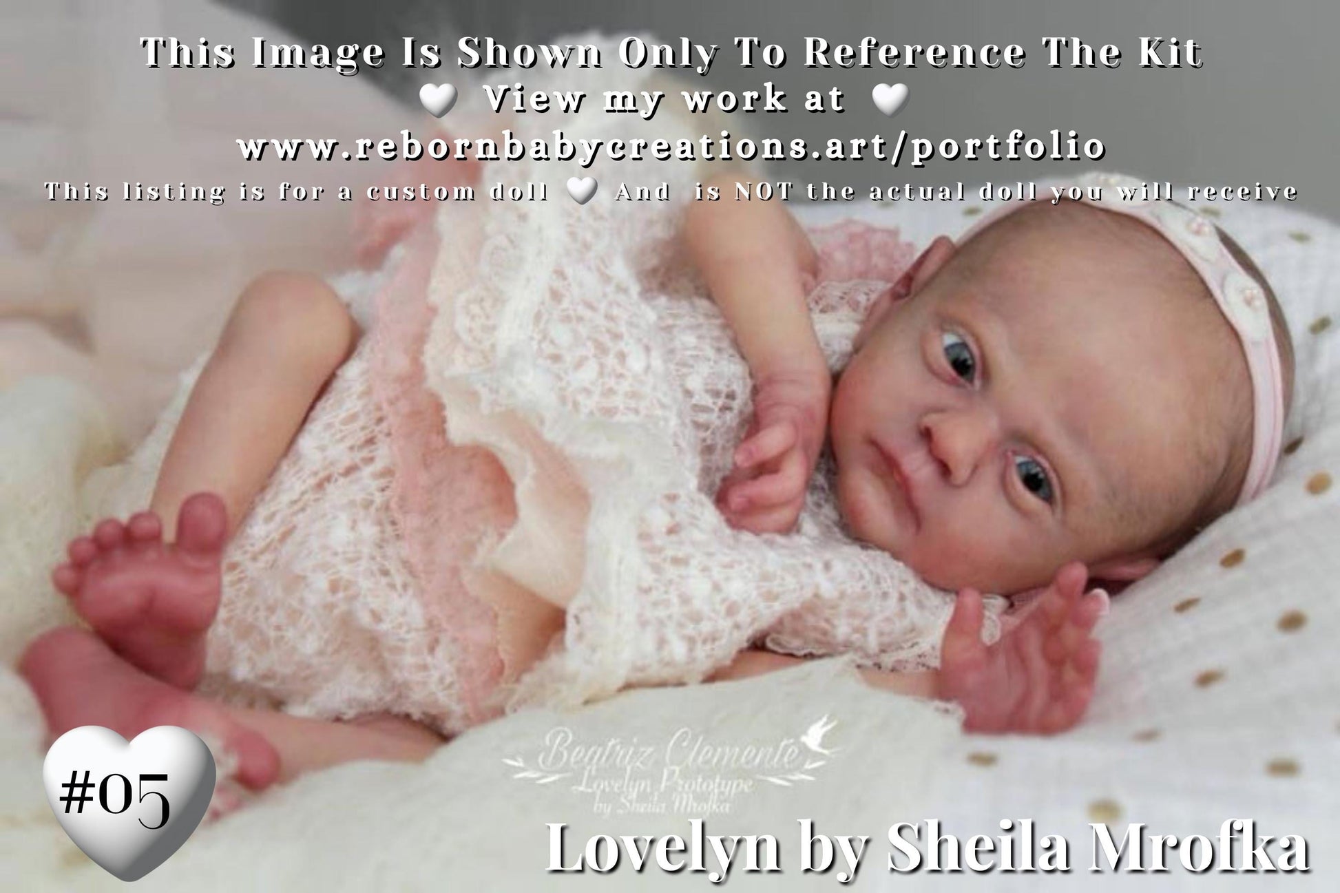 Affordable Options Lifelike Reborn Babies ~ Custom Lovelyn by Sheila Mrofka (17"+Full Limbs)