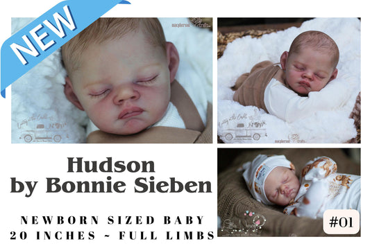 Reborn Baby **Hyper-Realistic** Reborn Doll Hudson by Bonnie Sieben (20 inches Full Limbs)