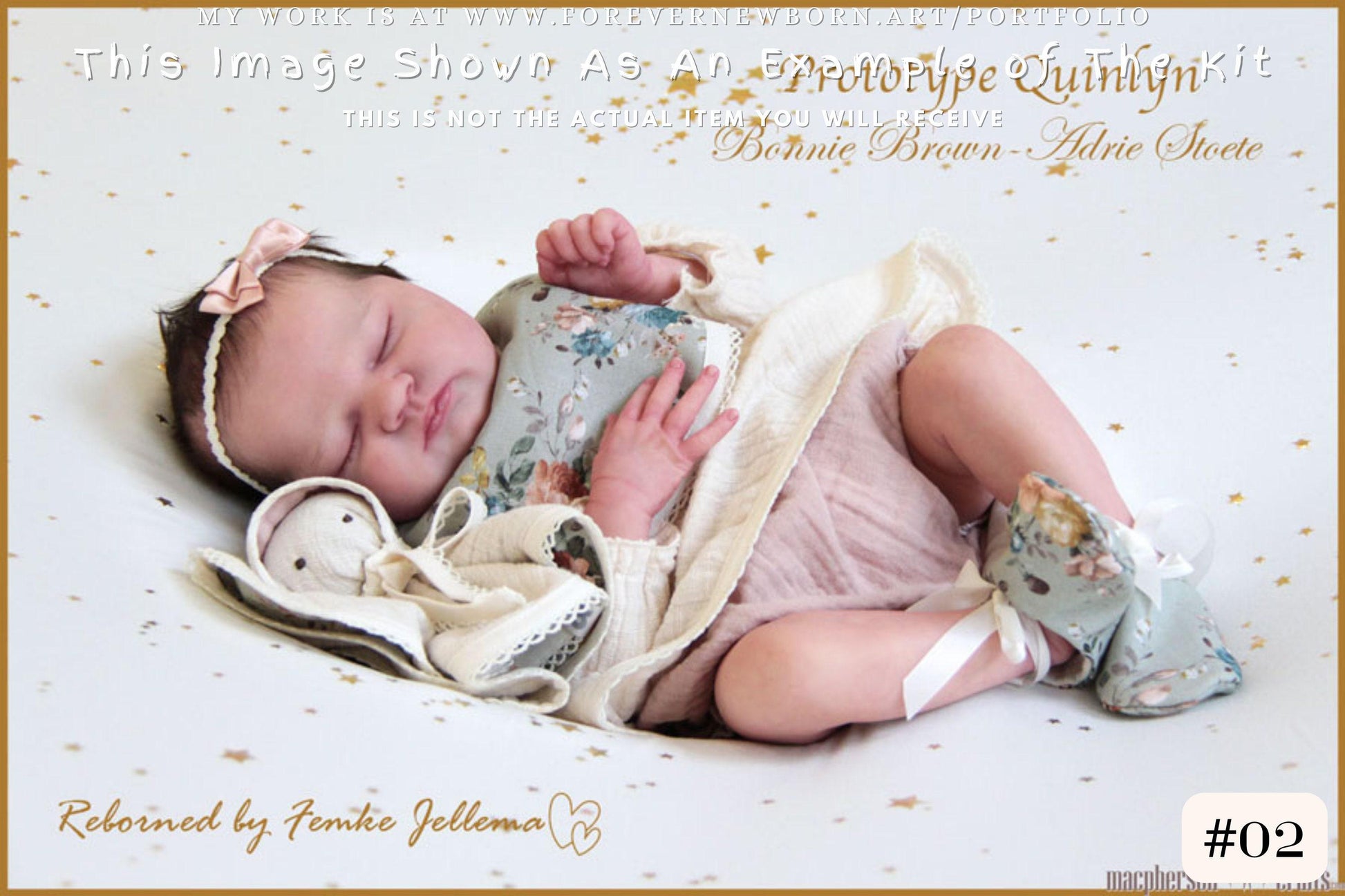 Free Baby Offer ~ Reborn Doll Sale ~ Custom Baby QUINLYN by Bonnie Brown & Adrie Stoete - 18" Full Limbs