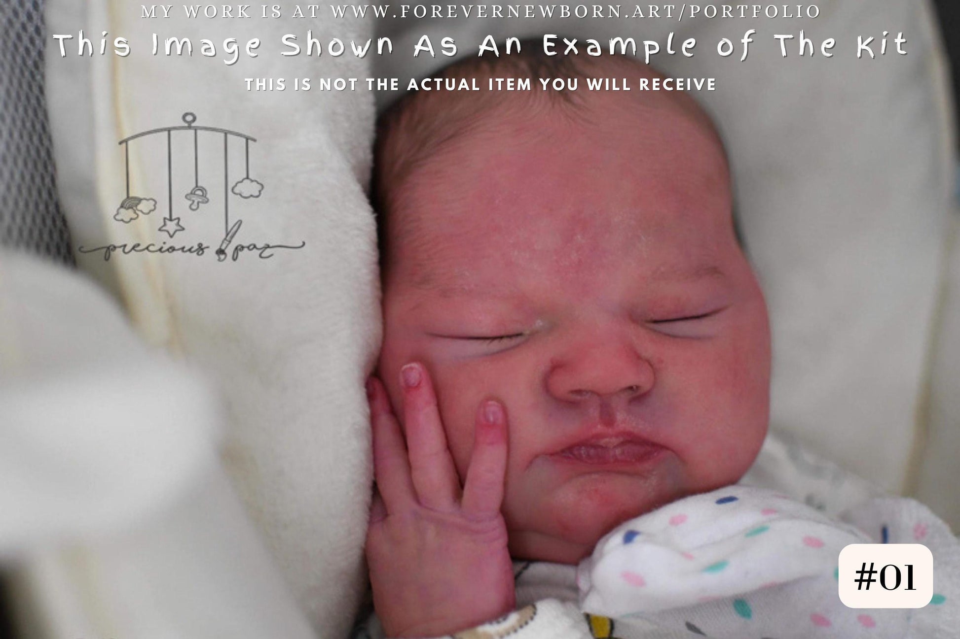 Free Baby Offer ~ Reborn Doll Sale ~ Custom Baby QUINLYN by Bonnie Brown & Adrie Stoete - 18" Full Limbs