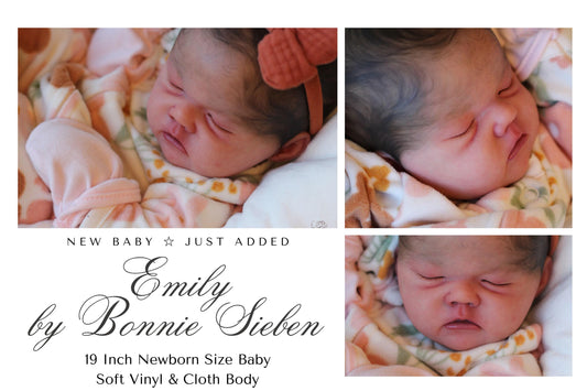 Extremely Realistic Reborn Baby Doll ~ Reborn Baby **Hyper-Realistic** Reborn Doll Emily by Bonnie Sieben 19" Full Limbs