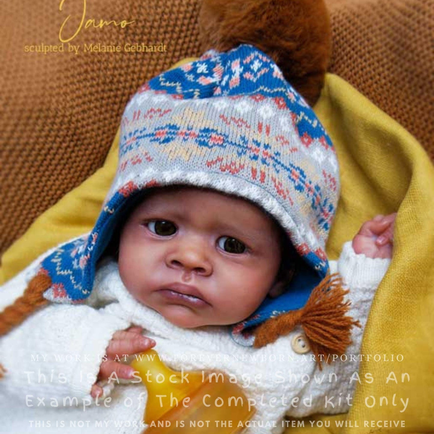 Amazing Hyper-Realistic Reborn Custom Doll Jamo by Melanie Gebhardt (19"+Full Limbs)