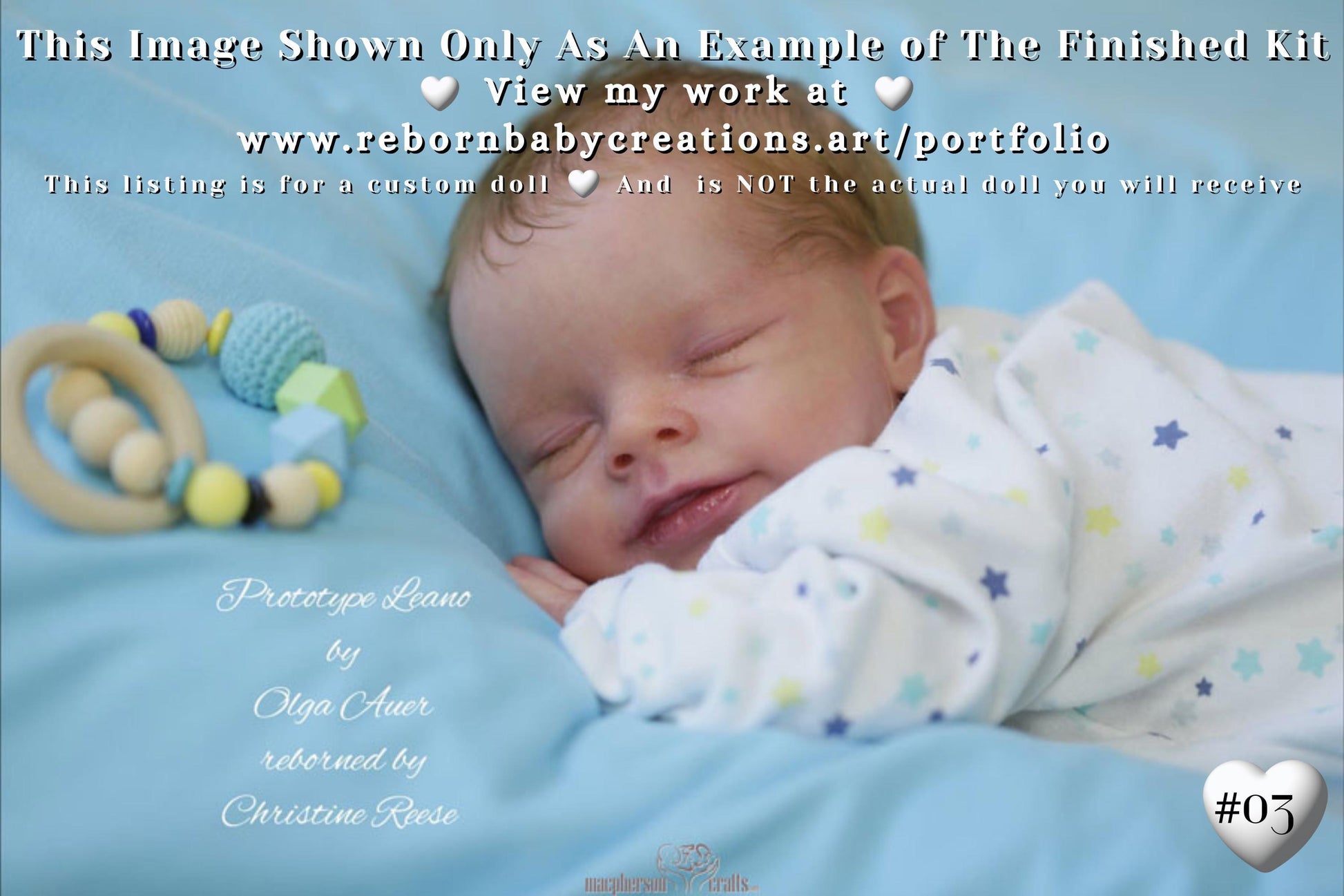 Extremely Realistic Reborn Baby Doll ~ CuStOm ReBoRn LE Leano by Olga Auer (19"+Full Limbs) *NEW Release