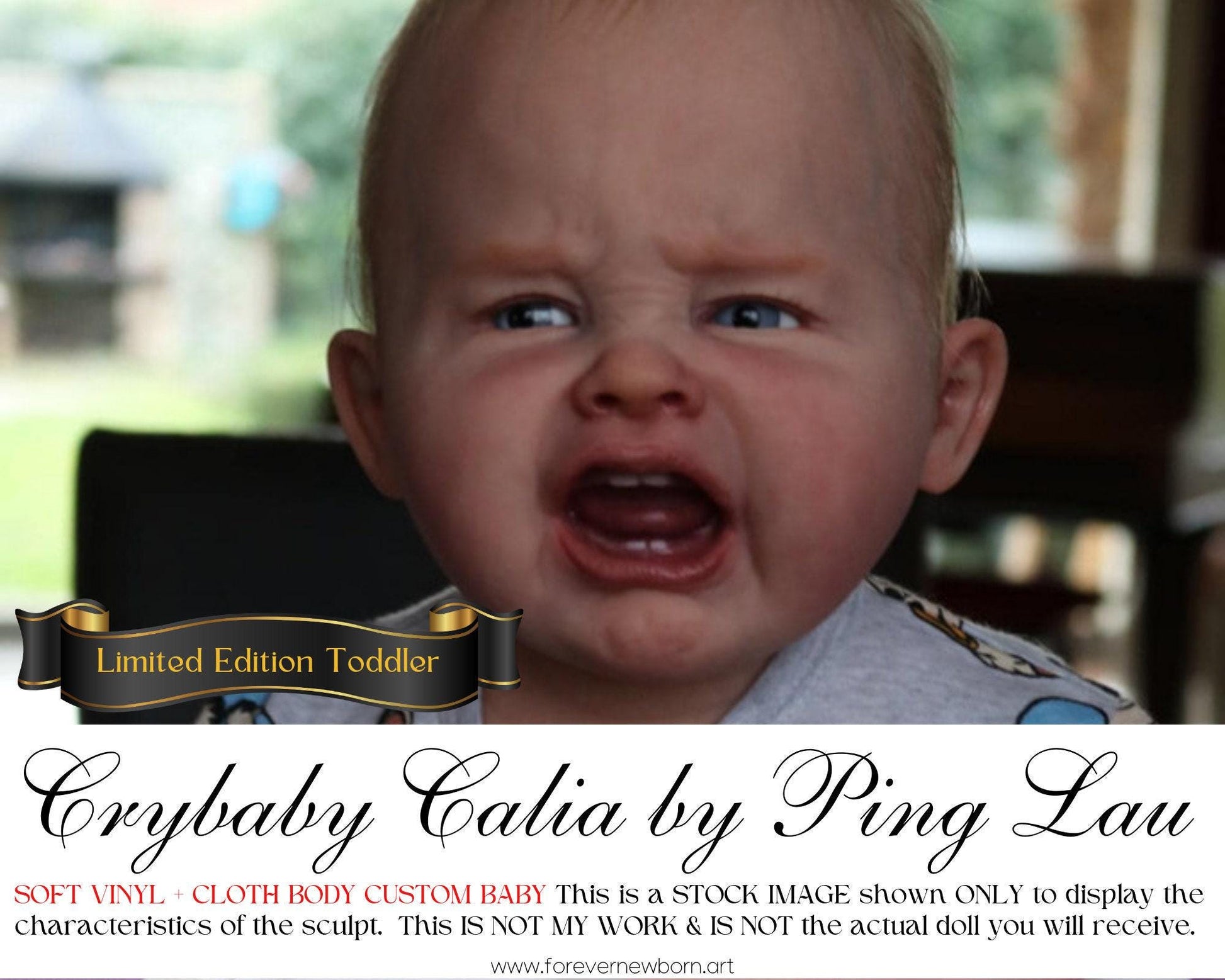 Reborn Baby **Hyper-Realistic** Reborn Doll Crybaby Calia by Ping Lau (28"+Full Limbs)