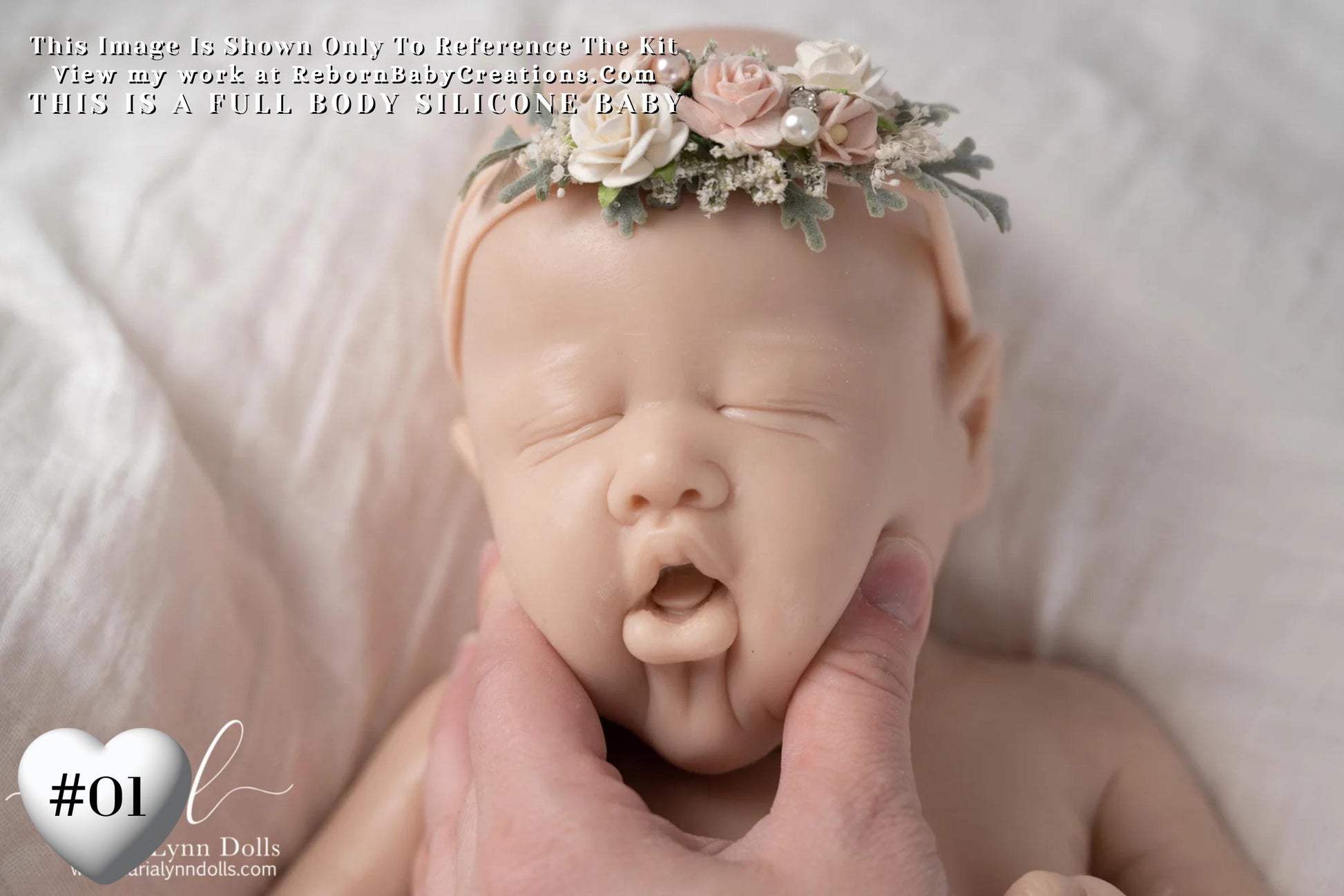 Full Body Silicone Baby Doll: Laurel by Shi Mrofka (19.5 inches)