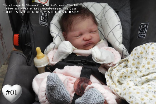 Olive by Izzy Zhao (19.5 inches 6lbs 13oz) **Temp Out of Stock** Super Soft Silicone ~ Opened Mouth & Tongue ~ Poured by The Dainty Loft